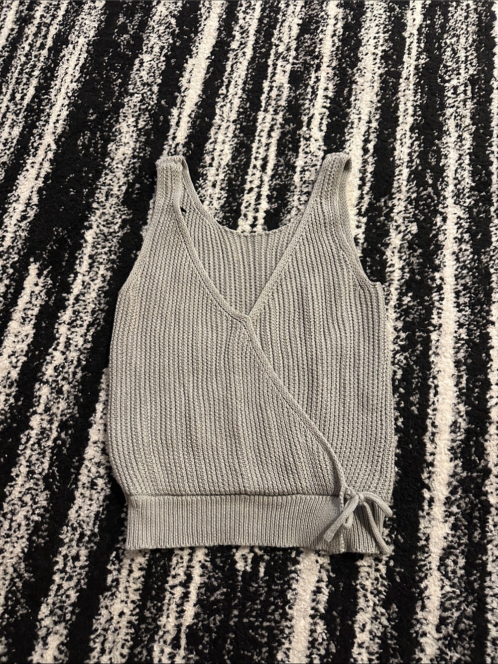 Women’s Sage Green Knit Wrap Tank Top